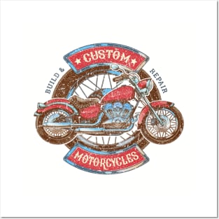 Custom Motorcycles - Build and Repair Vintage Posters and Art